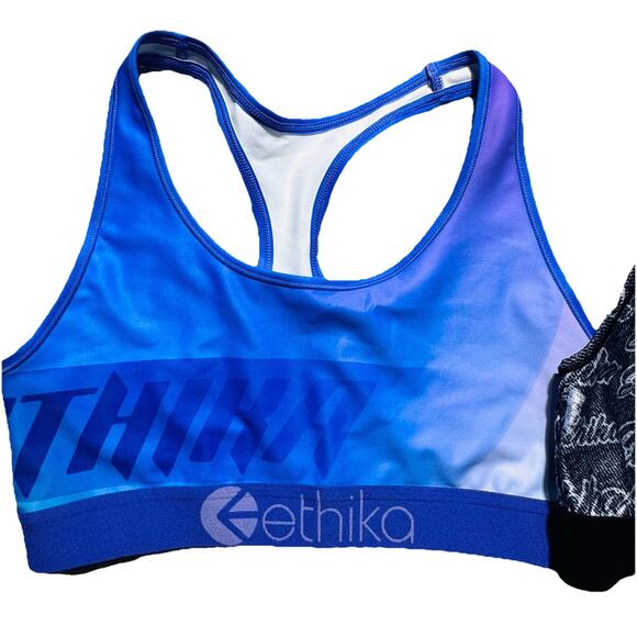 ETHIKA Bundle of Two Athletic Performance Sports bras Womens Size L - Picture 3 of 6